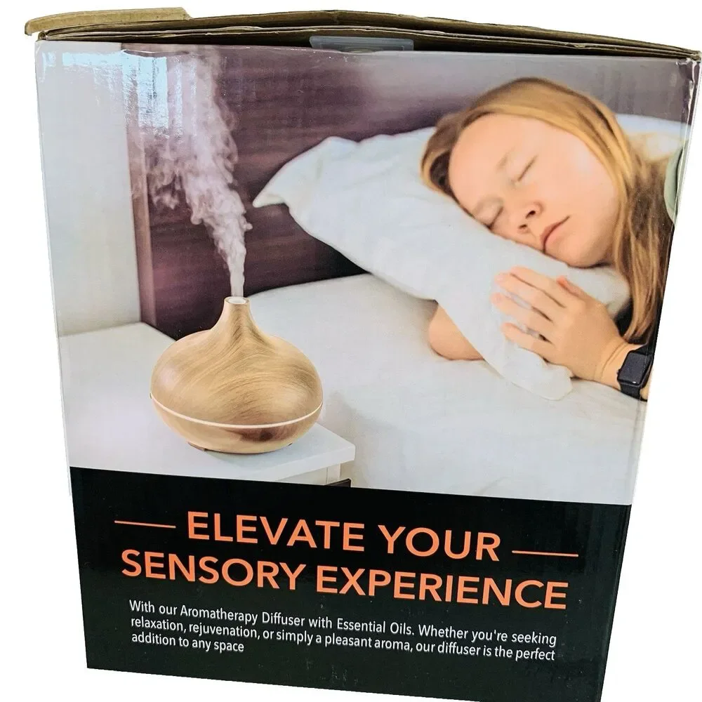 Eternal Living Aromatherapy Diffuser w/Essential Oils LED Light Cool Mist New Bx